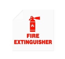 Fire Extinguisher Clear Window Decals
