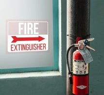 Fire Extinguisher Clear Surface Decals