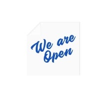 We Are Open Clear Window Decals