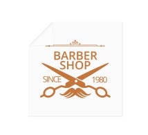 Barber Shop Clear Window Decals