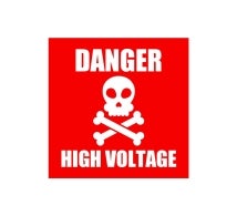 Danger Window Decals Opaque