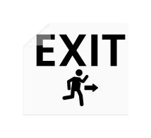 Exit Clear Window Decals