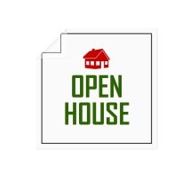 Open House Clear Window Decals