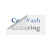Car Wash Vinyl Letters