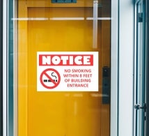No Smoking Surface Decals