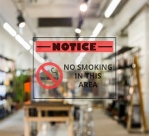 No Smoking Clear Surface Decals