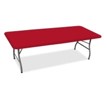 8 Ft Rectangle Table-Top Cover - Red