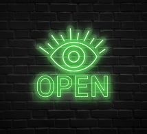Evil Eye Open Neon Sign
