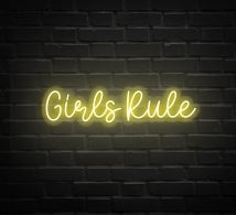 Girls Rule Neon Sign