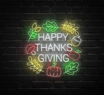 Happy Thanksgiving LED Neon Sign