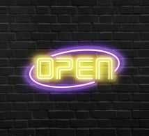 Open Neon Sign