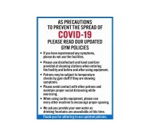 Precautions To Prevent Spread Corflute Sign (Non Reflective)