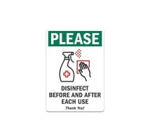 Disinfect Before & After Decal (Non Reflective)