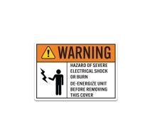 ANSI High Voltage Hazard Decal (Non Reflective)