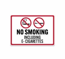 Electronic Cigarettes Prohibited Decal (Non Reflective)