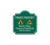 Beware of Dogs, Property Protected Aluminum Sign (HIP Reflective)