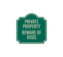 Beware Of Dogs Aluminum Sign (HIP Reflective)