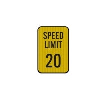 Speed Limit 20 Aluminum Sign (HIP Reflective)