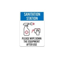 Social Distancing Sanitization Station Decal (Non Reflective)