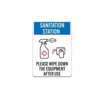 Social Distancing Sanitization Station Magnetic Sign (Non Reflective)