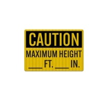Maximum Height Decal (EGR Reflective)