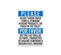 Bilingual Feminine Hygiene Decal (Non Reflective)