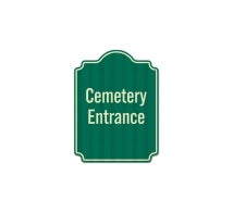 Cemetery Entrance Aluminum Sign (HIP Reflective)