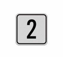 Custom Parking Lot Number Aluminum Sign (Reflective)