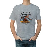 Men's Grey Printed T-Shirt - Crew Neck