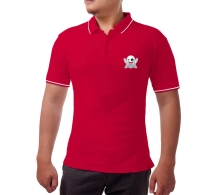 Men's Red Polo Shirt - Printed