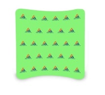 8 ft x 8 ft Step and Repeat Curved Pillow Case Backdrop