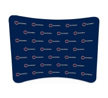 10 ft x 8 ft Step and Repeat Curved Pillow Case Backdrop