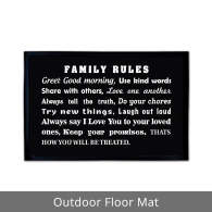 Family Rules Outdoor Floor Mats