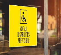 Handicap Window Decals Opaque