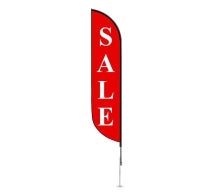 Pre-Printed Sale Feather Flag - Red