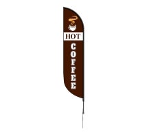 Pre-Printed Fresh Hot Coffee Feather Flag
