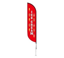 Pre-Printed Ice Cream Feather Flag