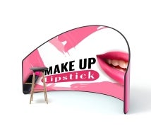 Exhibit Backdrop 10 ft - Raised Semi Circle