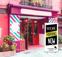 Now Hiring Roll Up Banner Stands