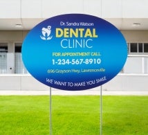 Oval Yard Signs