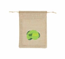 Jute Drawstring Bags - Printed