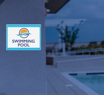 Reflective Lawn Pool Signs