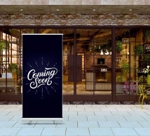 Coming Soon Roll Up Banner Stands