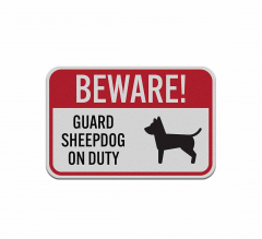 Beware Of Dog Breed Aluminum Sign (Reflective)