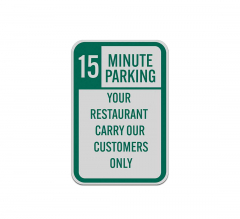 Minute Parking Aluminum Sign (Reflective)