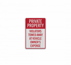Private Parking Violators Towed Away Decal (EGR Reflective)