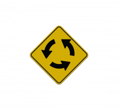 Clockwise Roundabout Symbol Aluminum Sign (Reflective)