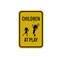 Kids At Play Aluminum Sign (Reflective)