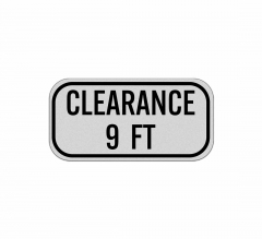 Low Clearance Crossing Aluminum Sign (Reflective)
