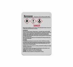 Kerosene Chemical Danger Aluminum Sign (Reflective)